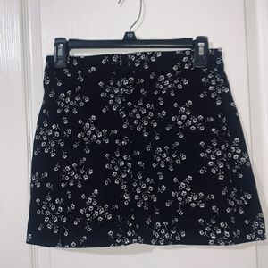 Floral print mini skirt